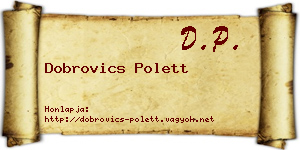 Dobrovics Polett névjegykártya